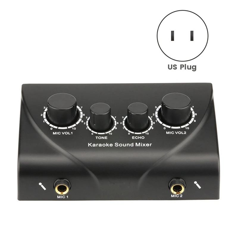 Karaoke-Sound-Mixer-Portable-Sound-Mixer-Professional-Audio-System-Karaoke-Dual-Mic-Inputs-Audio-Sound-Mixer-US-Plug-A Y41A
