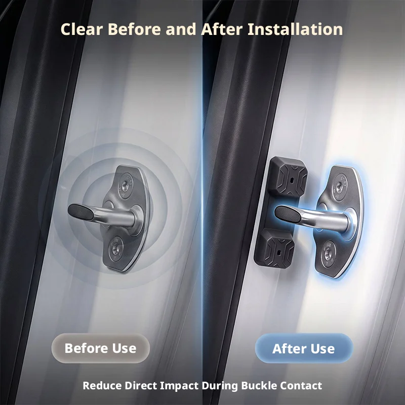 SEAMETAL Magnetic Car Door Cushion Liquid Silicone Buffer Pad Noise Damping Shock Absorber Removable Latch Contact Guard Pads