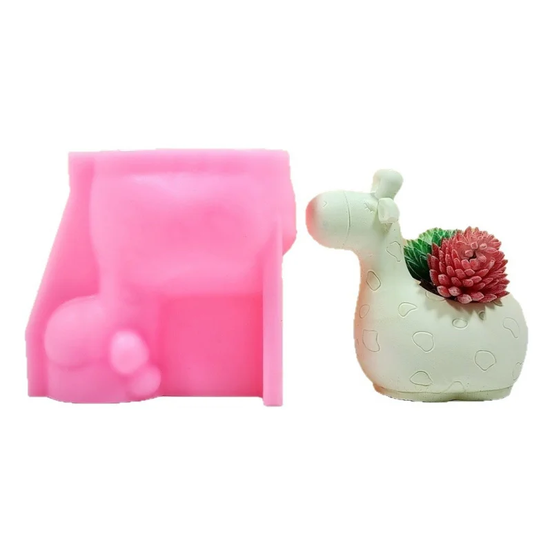 

Deer Planter Silicone Mold for Succulent Pots, Plaster Cement DIY, Balcony Decor Craft