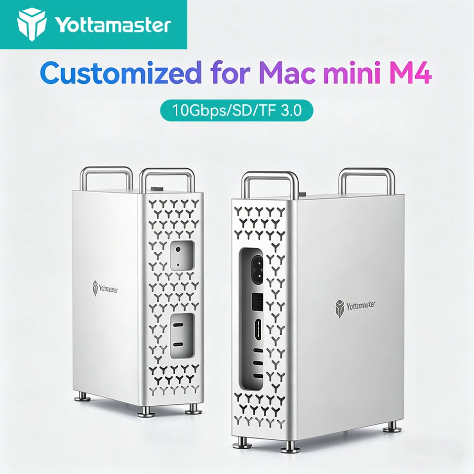 【特価セール】Yottamaster Mac mini M4用 5-in-1 U Yottamaster 10Gbps MiniPro with NVMe Enclosure Mac Mini M4 Dock