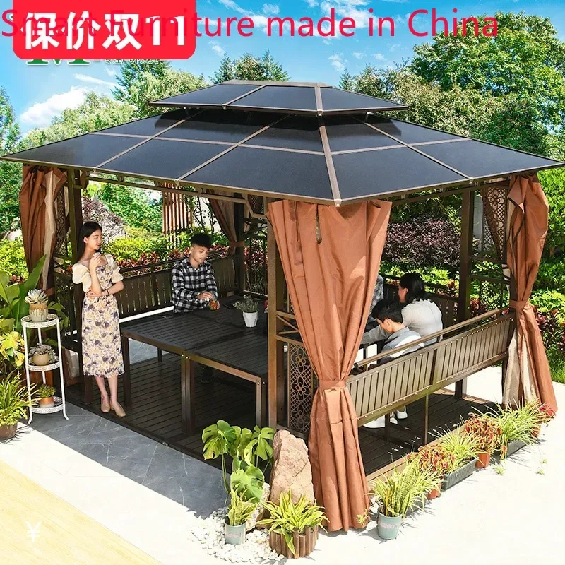 

Outdoor Pavilion Villa Courtyard Garden Pavilion Tent Courtyard Outdoor Agritainment Sunshine Panel Sunshade Pavilion