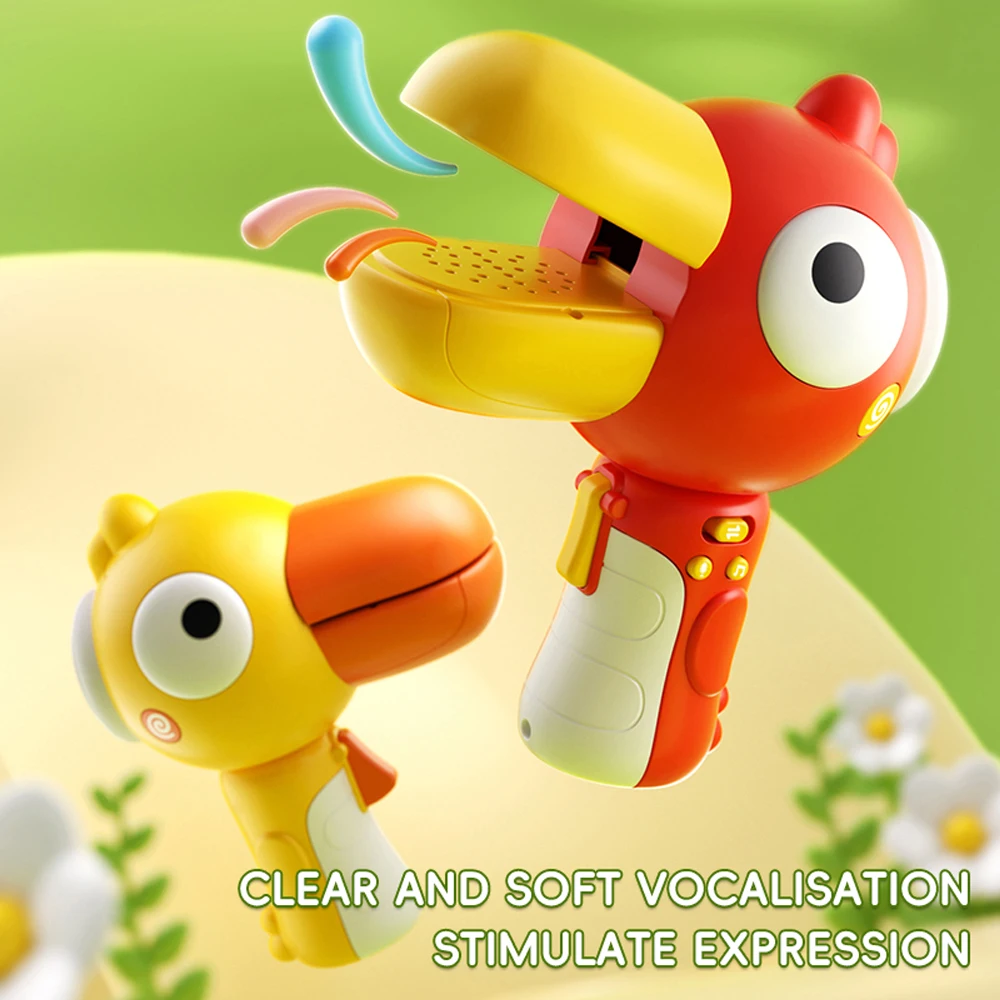 Cambio de voz para niños, altavoz eléctrico Toucan, función de grabación, dispositivo de cambio de voz, juguetes con 3 efectos de voz diferentes