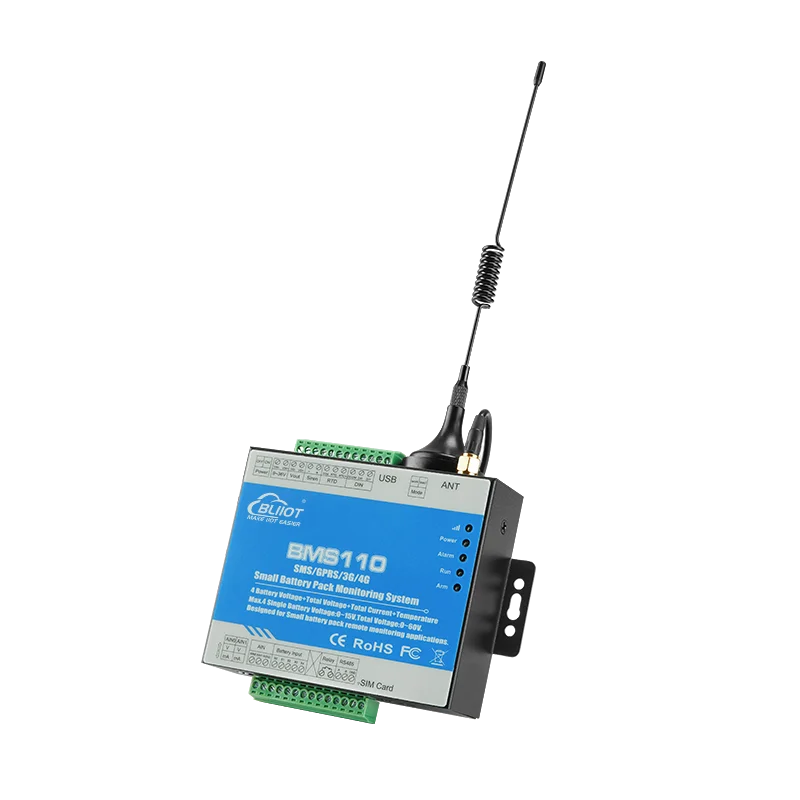 BLIIoT 4G GSM wireless network Battery monitoring module Upload cloud platform Remote monitoring modbus protocol BMS110