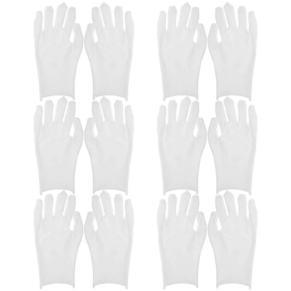 Cotton Inspection Gloves 12 Pairs for Men Jewelry Silver Coins Delicate Tasks Thin Comfortable Work Gloves