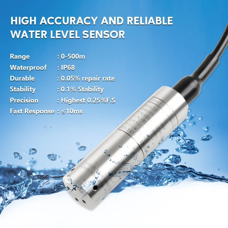 Holykell factory Ground water monitoring submersible level pressure sensor transducer transmitter