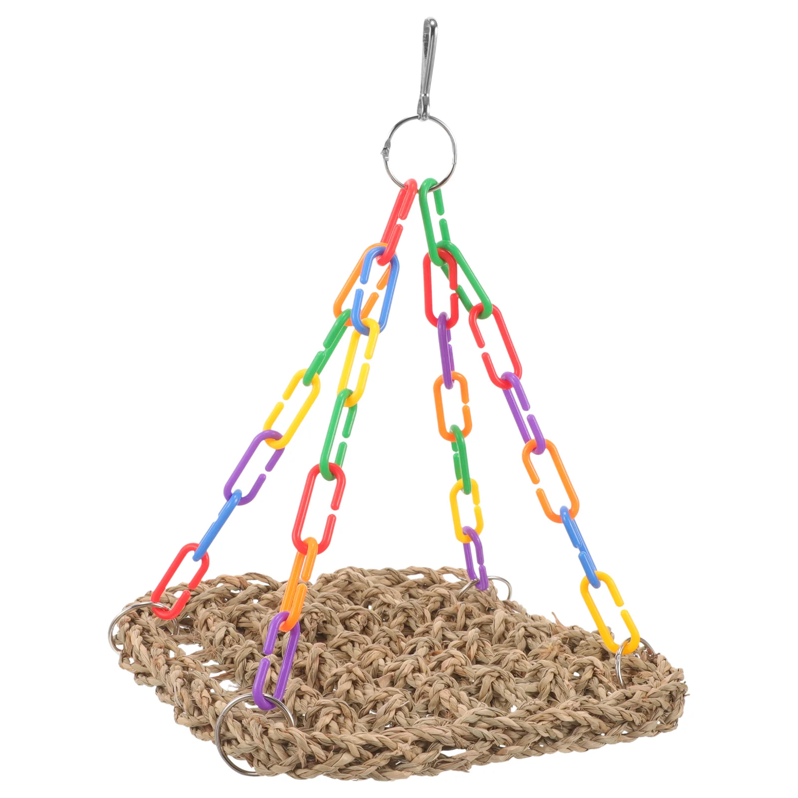 

Parrot Hammock Bird Stand for Train Hanging Parakeets Balance Training Toy Plastic Swing