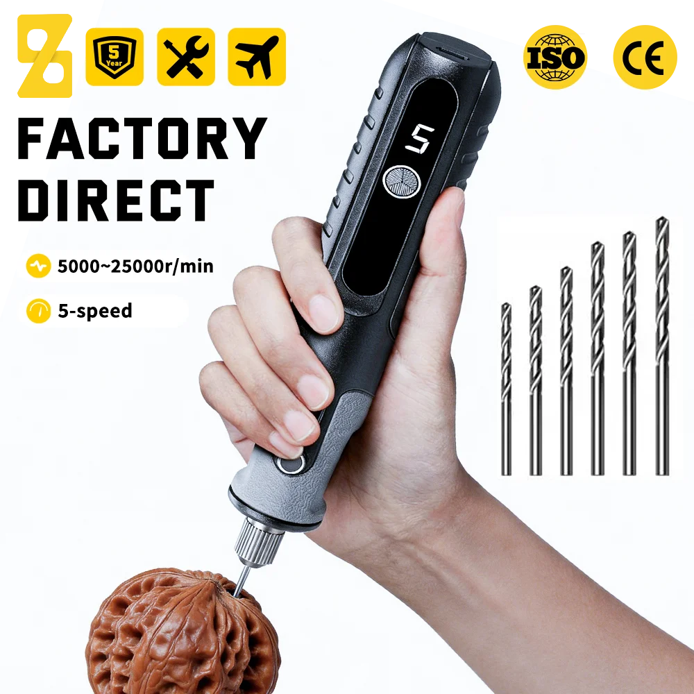 Mini Electric Drill Handheld Drill Tool Pearl Bead Drilling Polishing Woodworking Carving Hole Punch Machine
