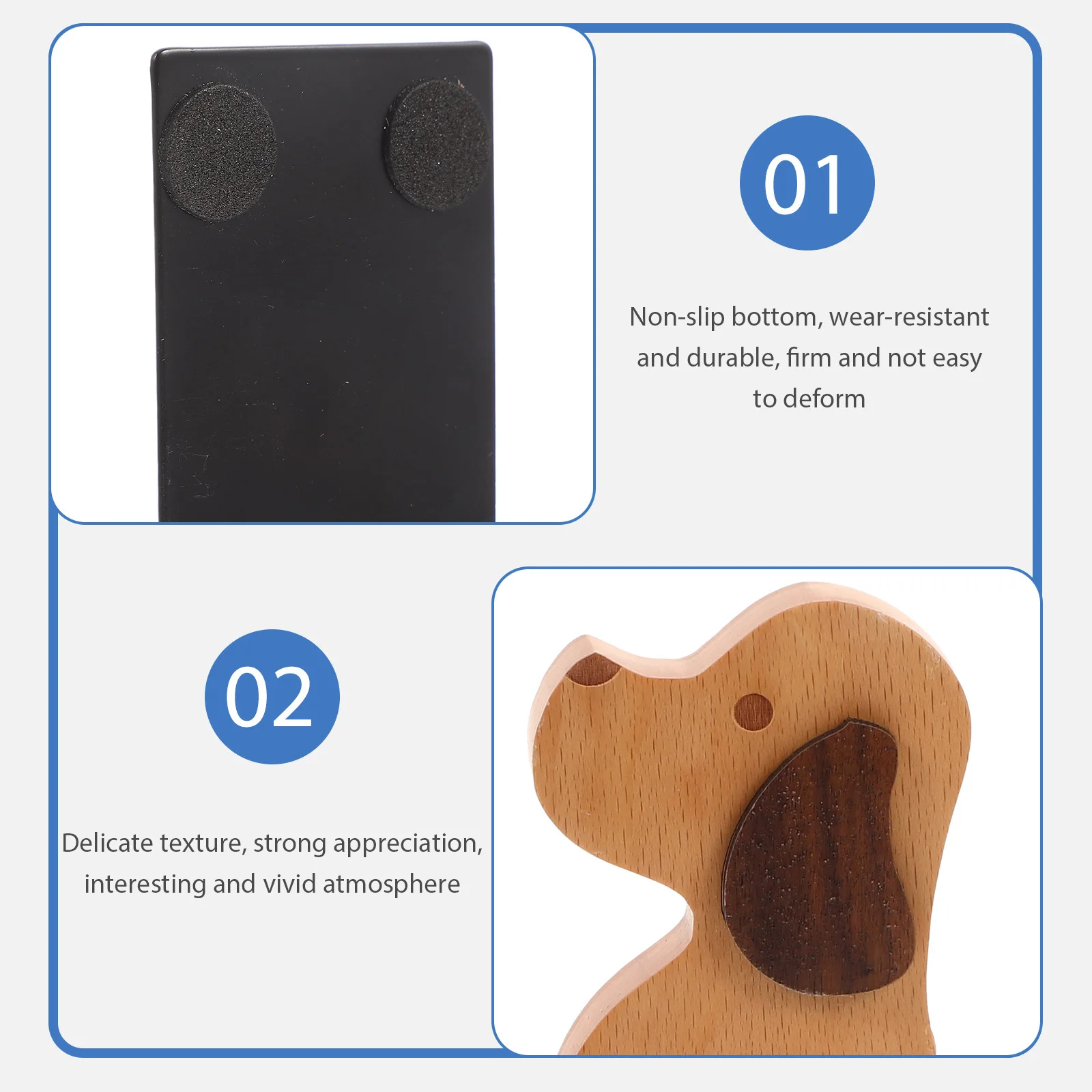 2 قطعة غلاف خشبي تصميم الكلب السلس عقد قوي للكتب وثائق منظم سطح المكتب المنزل مكتب دراسة كتاب ينتهي حامل الوقوف #1