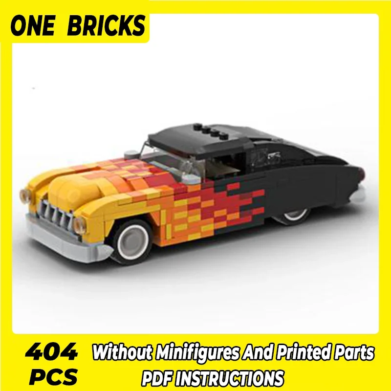 

Moc Building Blocks Car Series Model Flame Supercar Technical Bricks DIY Assembly Construction Toys For Childr Holiday Gifts