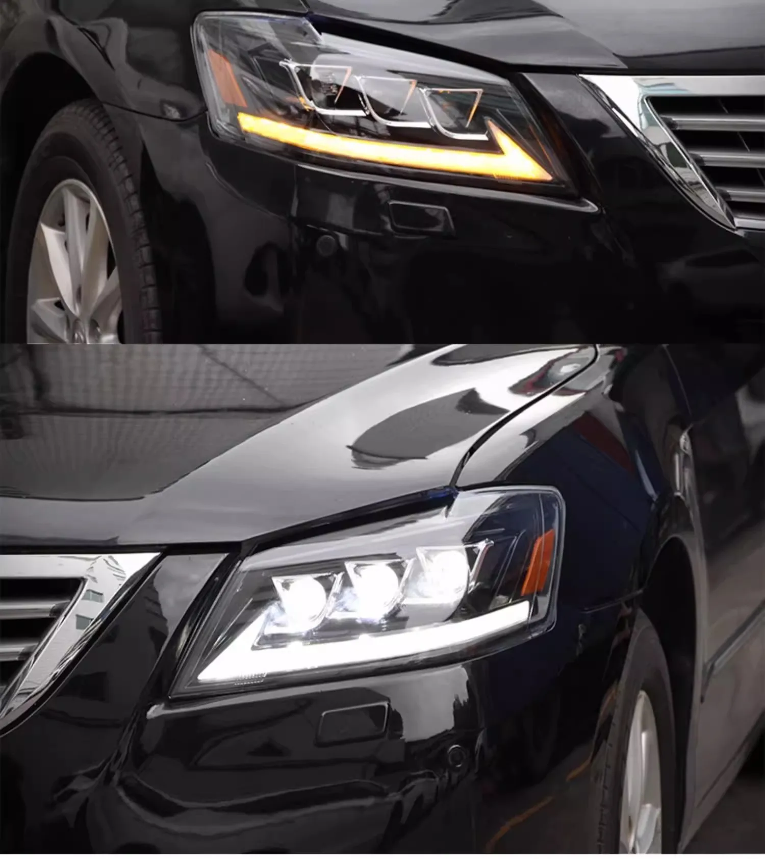 

Suitable For 09-14 Classic Camry 6th Generation Headlight Assembly, A Pair Of Modified LED Daytime Running Lights, Running