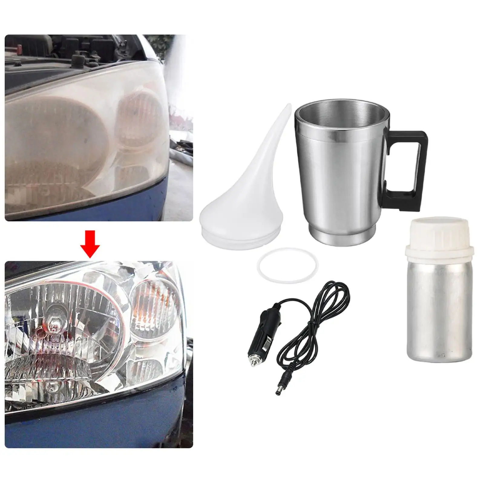 Car Headlight Renovation ing Kit, Cup Headlight Lens  Set for Taillights ,Automotive Renovator