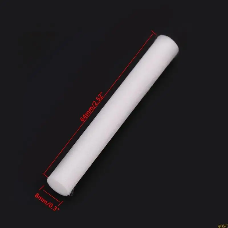 A0NC 10pcs 8mmx64mm Luftbefeuchter Filter Filter aus Baumwollabstrich für Air Ultrasonic Feuchter