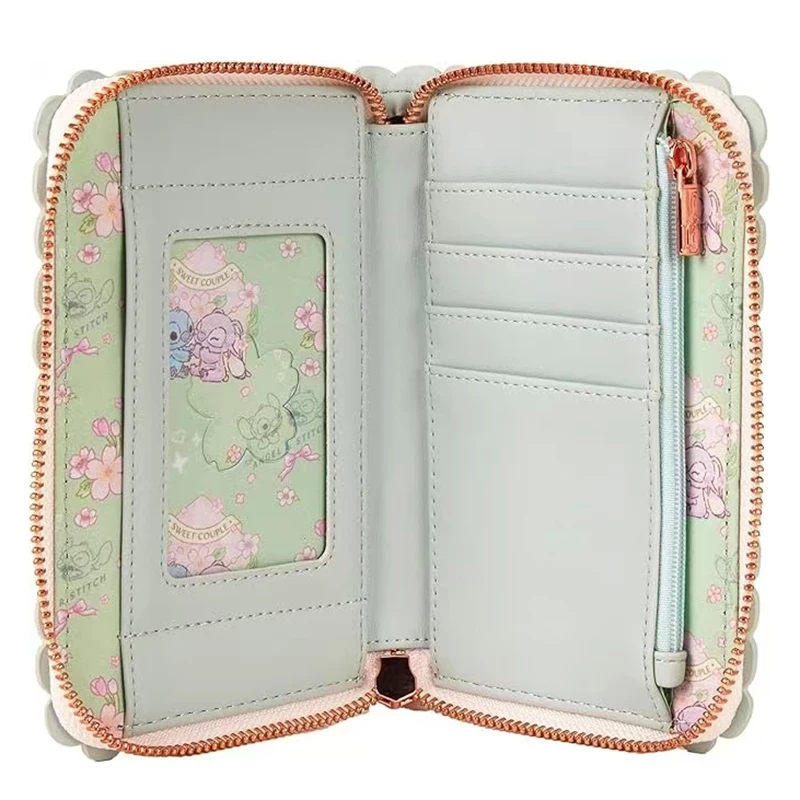 ラウンジフライ ステッチシリーズ エンジェルフィギュア ウォレット カードケース かわいいバッグ 漫画プリント アニメーション周辺機器 クリスマス バレンタインデー ギフト