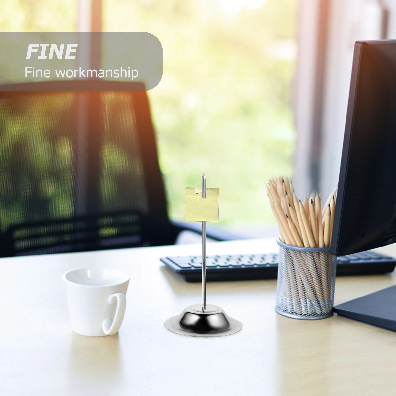 Stainless Steel Menu Inserter Receipt Holder Multipurpose Rod Bill Fork Office Letter ganizer Desk Ticket Storage Spike