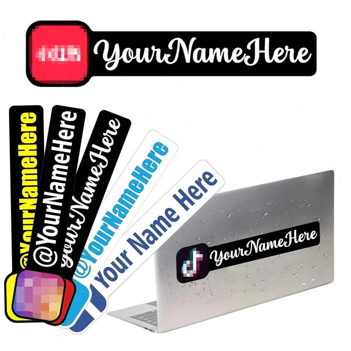 Custom Address Website Stickers, User Name, Brand, Social Media Logo Car Labels,Personalized For You! Font/Color/Logo Options