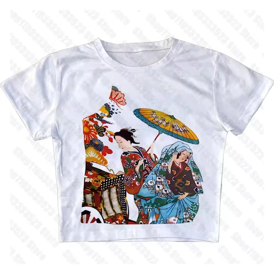 Top corto estilo gótico Retro Y2K Harajuku, camiseta sin mangas con estampado gráfico, camisetas sin mangas de manga corta Grunge de estética Vintage, chaleco de calle para mujer