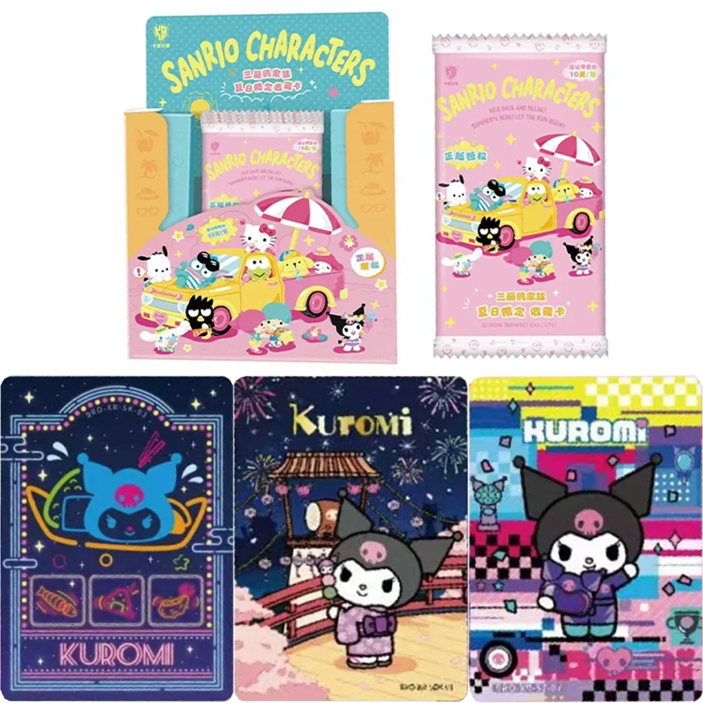 本物のサンリオカードクールサマー新衣装パーティー限定サンリオファミリーライフダイアリーアニメコレクタブルカードおもちゃギフト