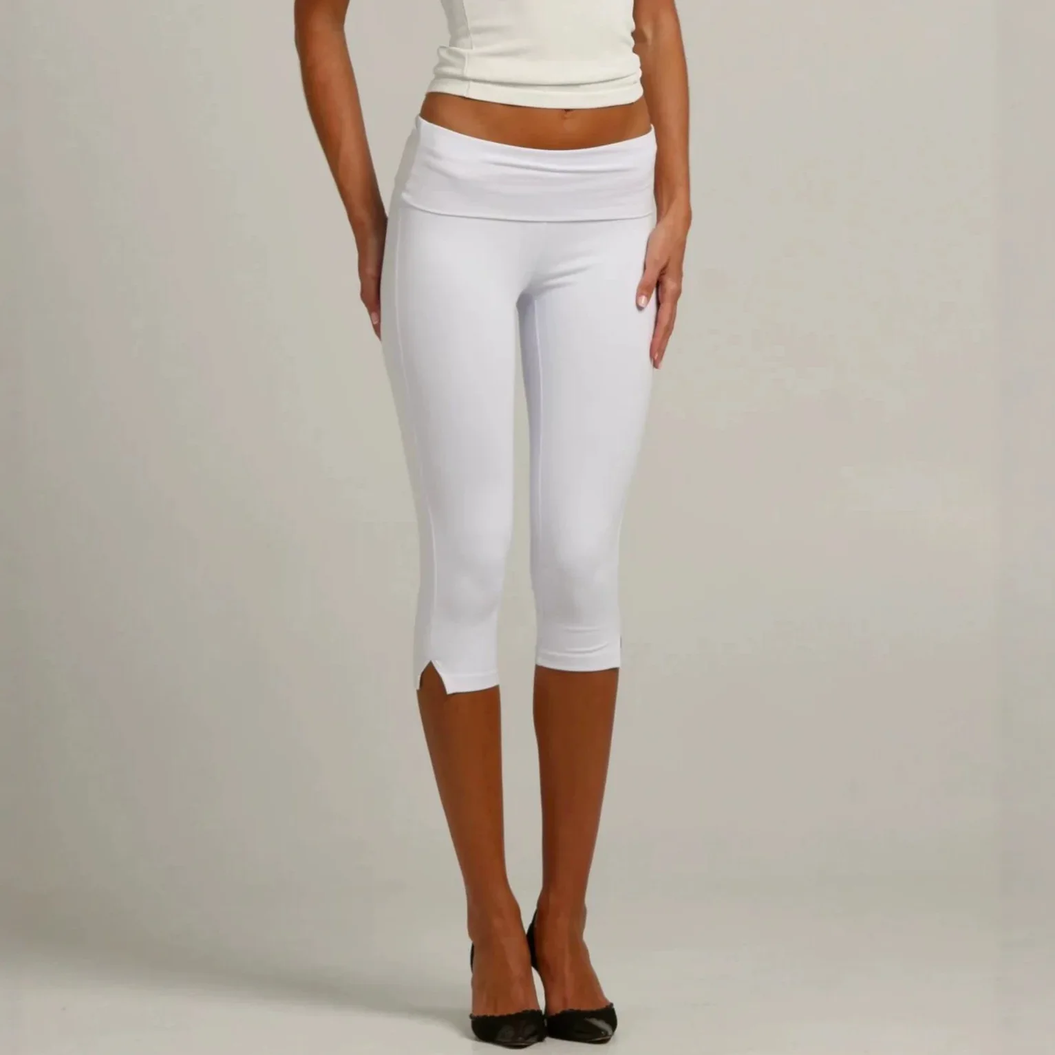 2026 American Solid Color Simple Casual Slim Sports Yoga Capris Women Spring Autumn Outdoor Jogging Fashion Cropped Pants