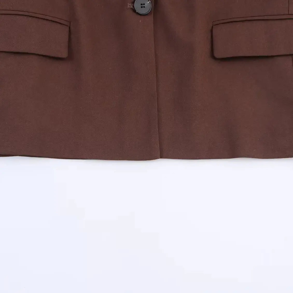 بدلة نسائية موضة 2025 على الطراز الأوروبي والأمريكي للخريف جديدة ممزوجة بأكمام قصيرة أنيقة بزر واحد ملابس خارجية Mujer #4