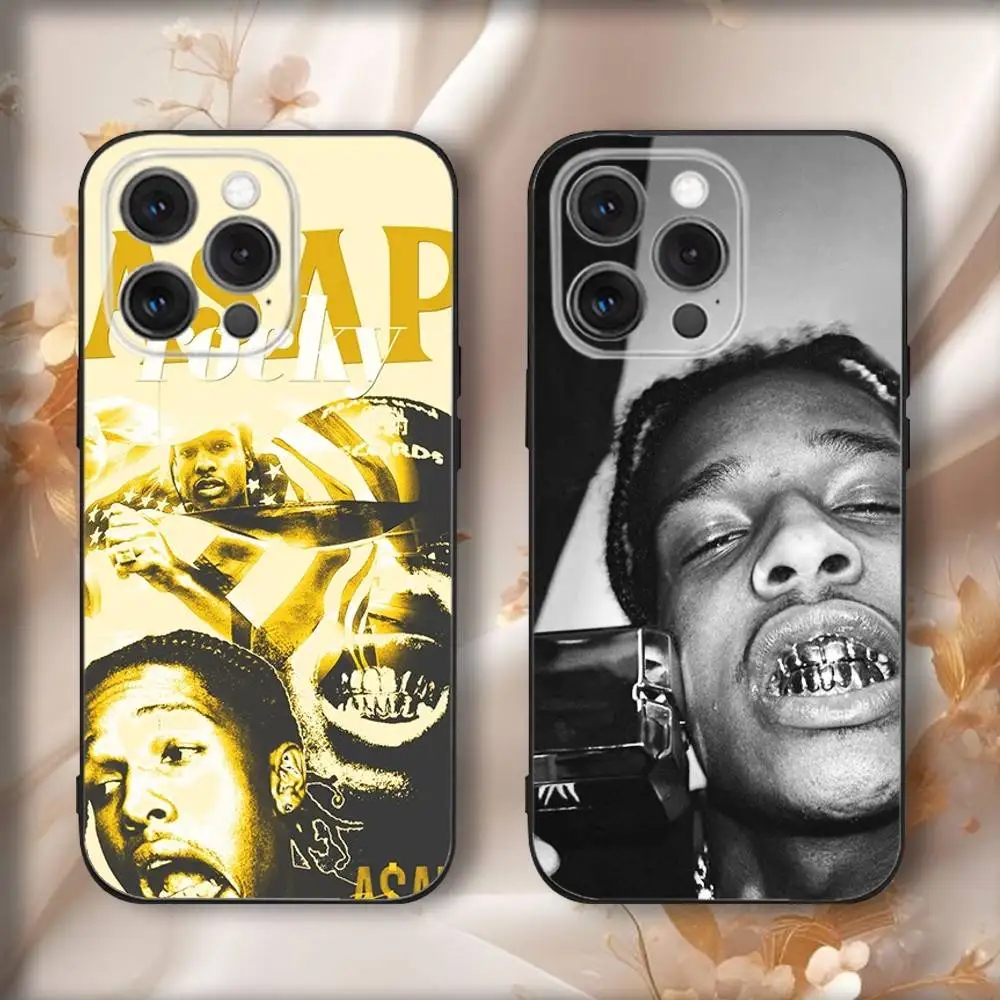 

Rapper ASAP R-Rockys Phone Case For iPhone 17,16,15,14,13,12,11,Pro,Max,Plus,Air,X,XS,XR,SE,8,7,Mini,Soft Black Funda