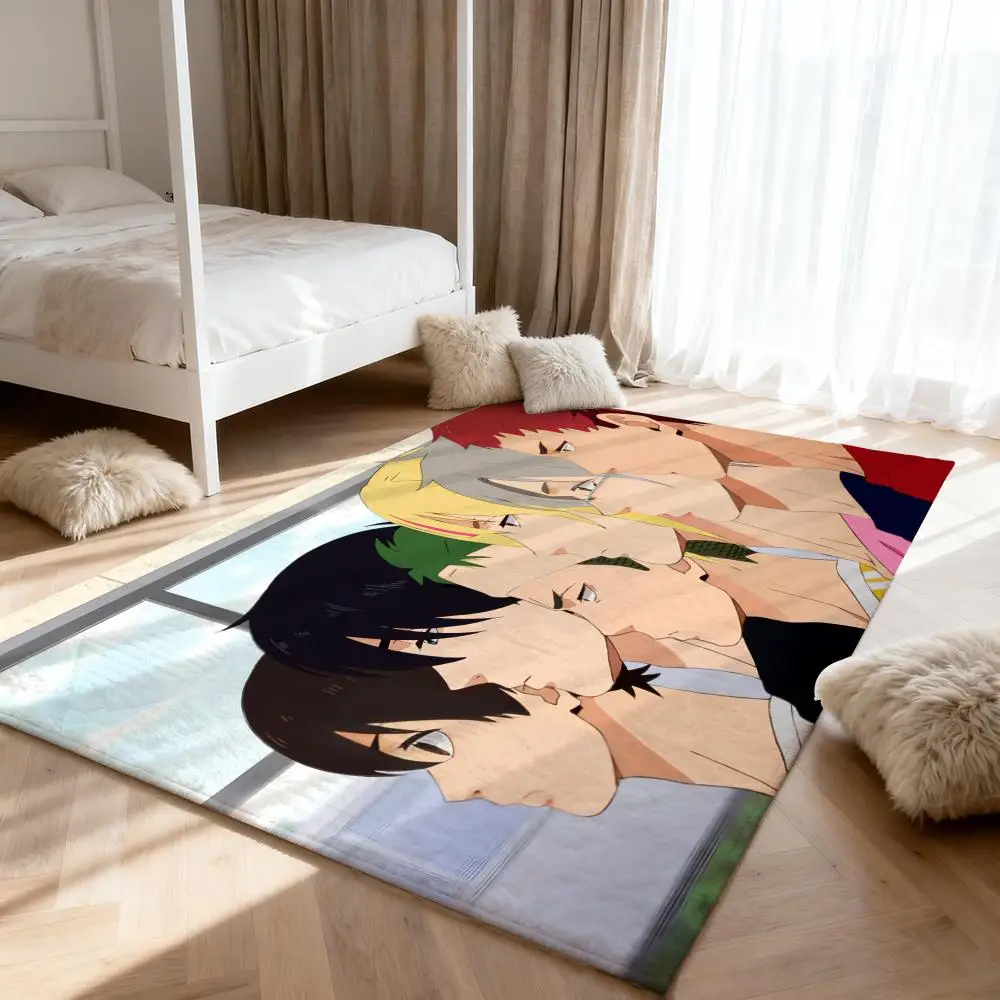 

japan B-BakutenS Anime Floor Mat Soft Thickened Absorbent Non-Slip Bedroom Living Room Door Mat Home Decor Flannel Rugs