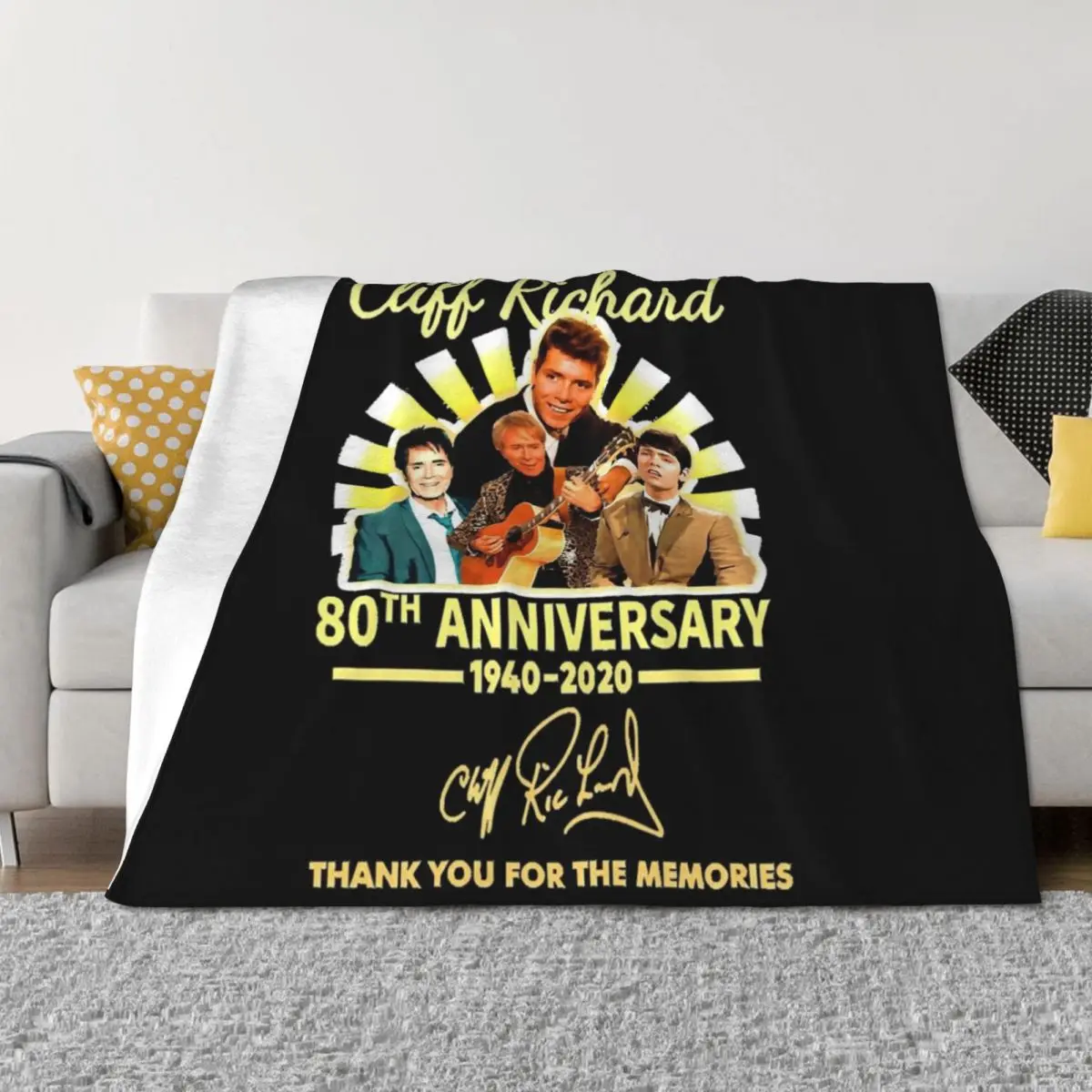 

Gifts Idea Cliff Ríchárd Signature For The Memories Gifts Best Men Classic Essential Throw Blanket anime Cute Blankets