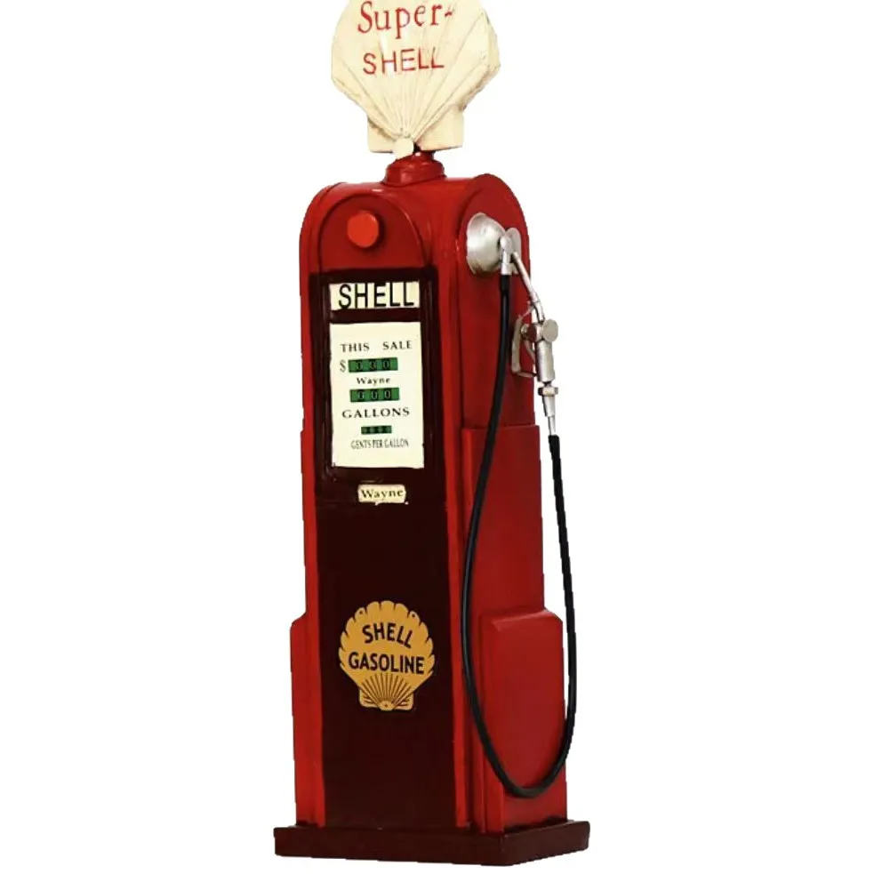 Wrought iron refueling machine model ornament handmade metal locker wine cabinet creative home soft decoration jewelry