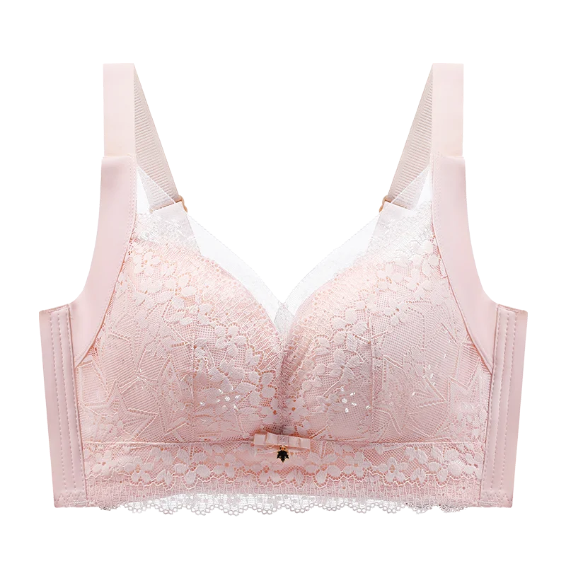 Spring And Summer New Five-breasted Thin Hole Cup Breathable Bra Without Underwire, Breast-proof Sagging Underwear Looks Thin Bh