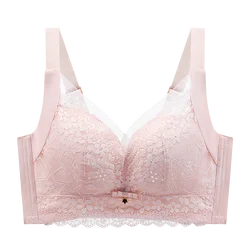 Spring And Summer New Five-breasted Thin Hole Cup Breathable Bra Without Underwire, Breast-proof Sagging Underwear Looks Thin Bh