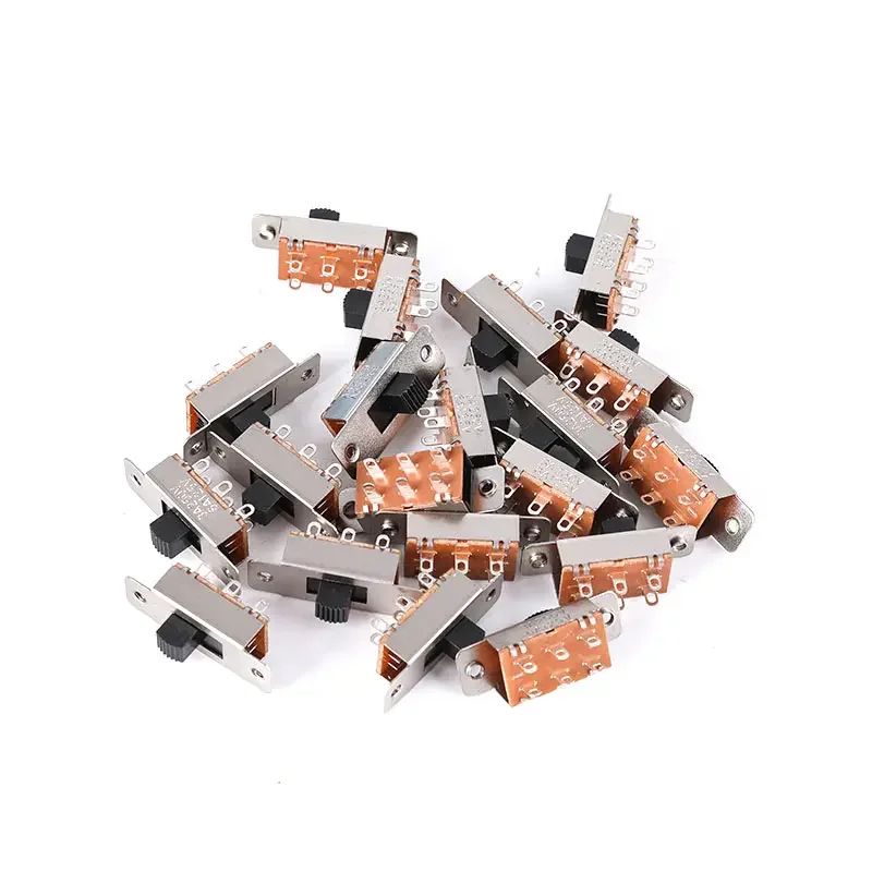 5pcs 6-pin 3rd Gear Toggle Switch 3A 250V 6A 125V Standing Switch SS-23E29 Large Current Household Appliances 2P3T AC Terminal