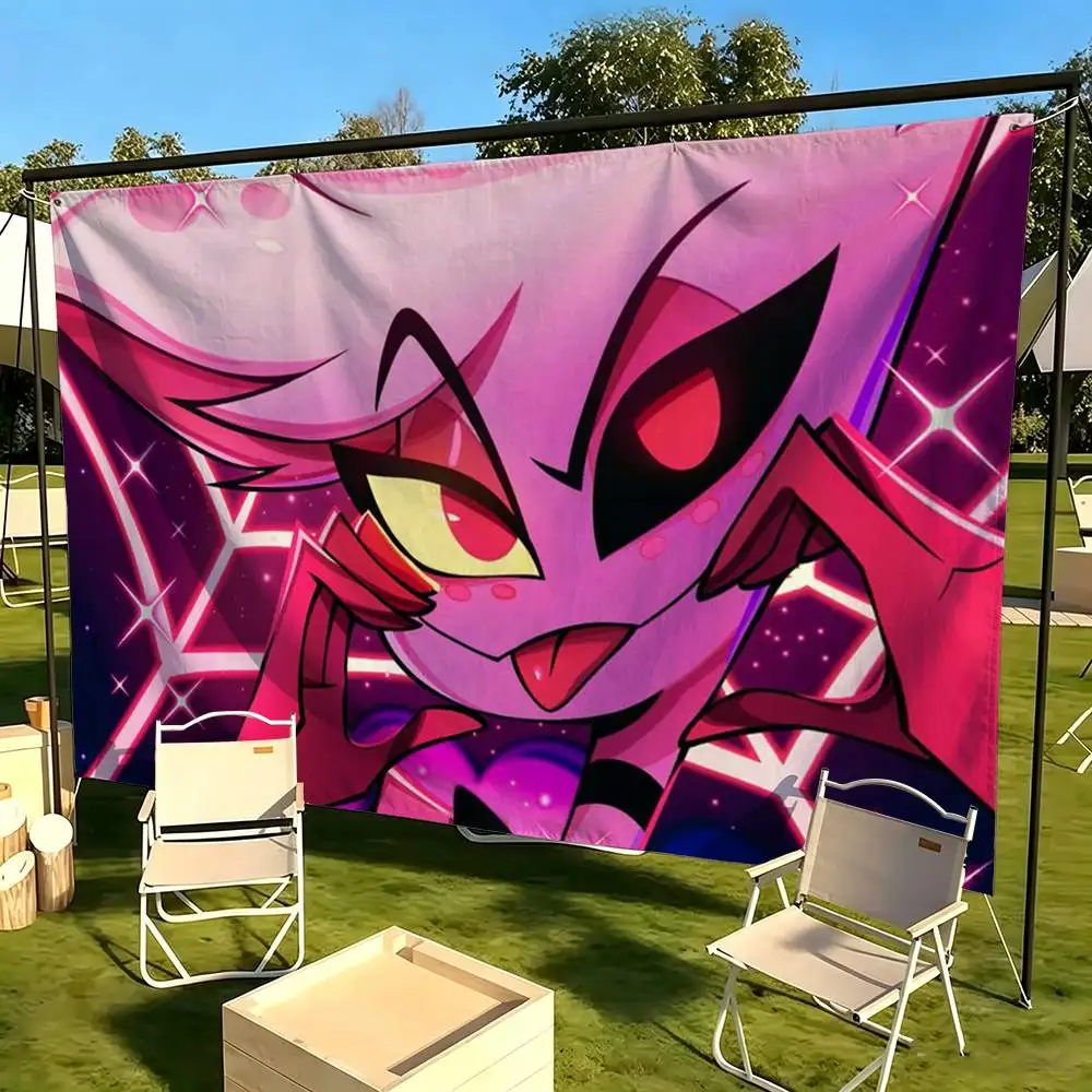 Angel Dust H-Hazbin H-Hotel Flags for Bedrooms Home Decor Items Outdoor Decors Garage Decoration
