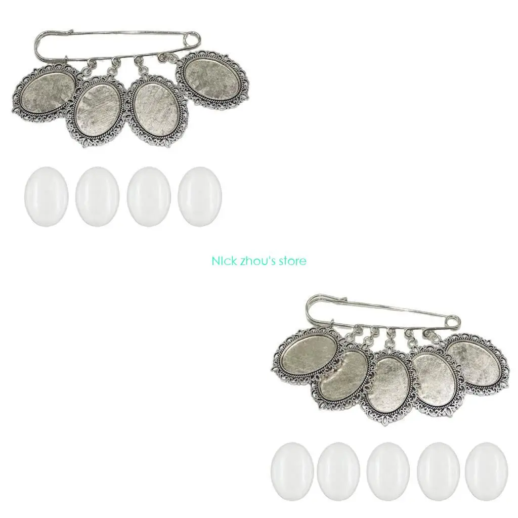 

E15E Versatile Wedding Boutonniere Photo Charm Pin Photo Frame Brooch Perfect for DIY Jewelry and Weddings Special Occasions