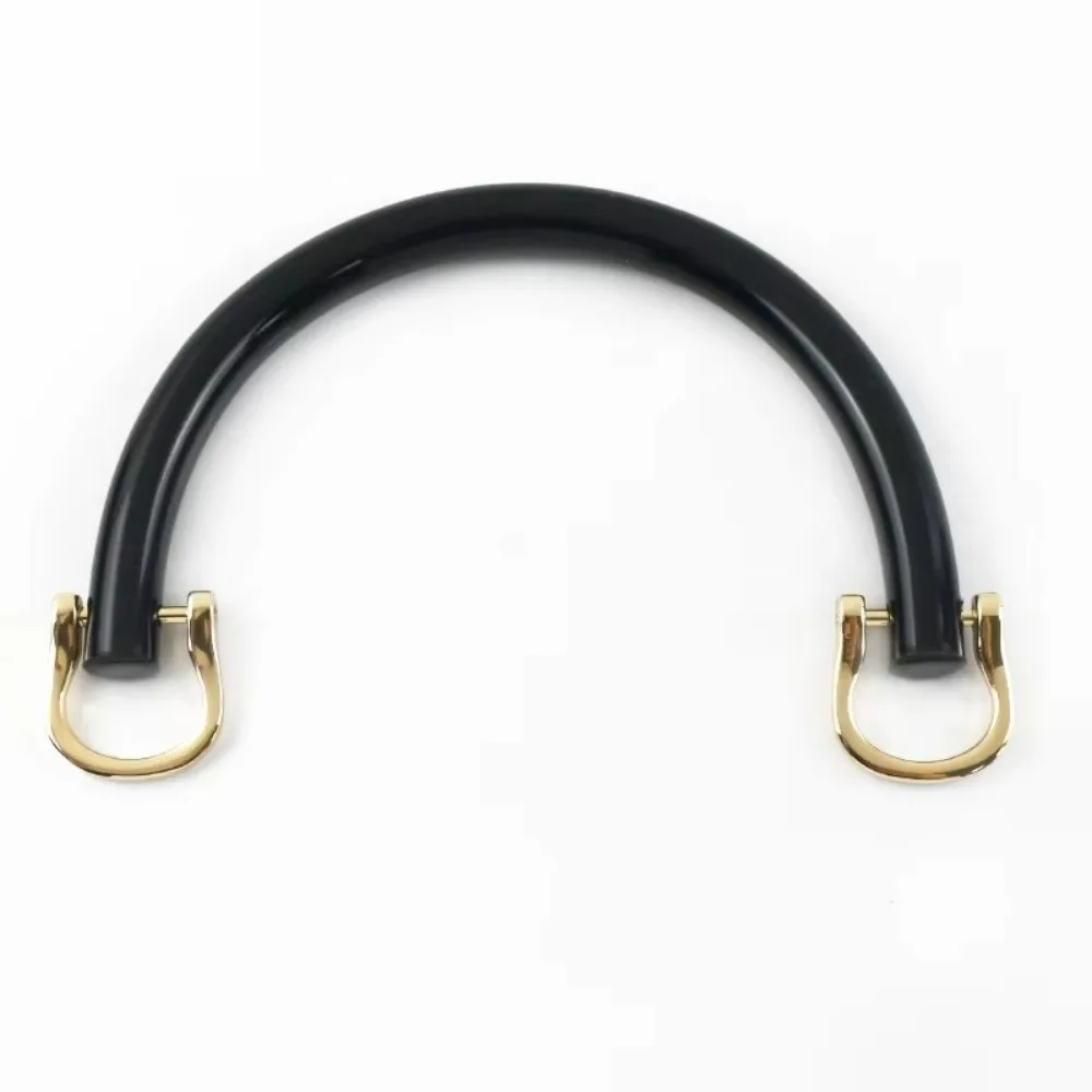 Versatile Transparent Bag Handle Acrylic with D Buckle Woven Bag Handle U-Shaped DIY Replace Parts Bag Accessories