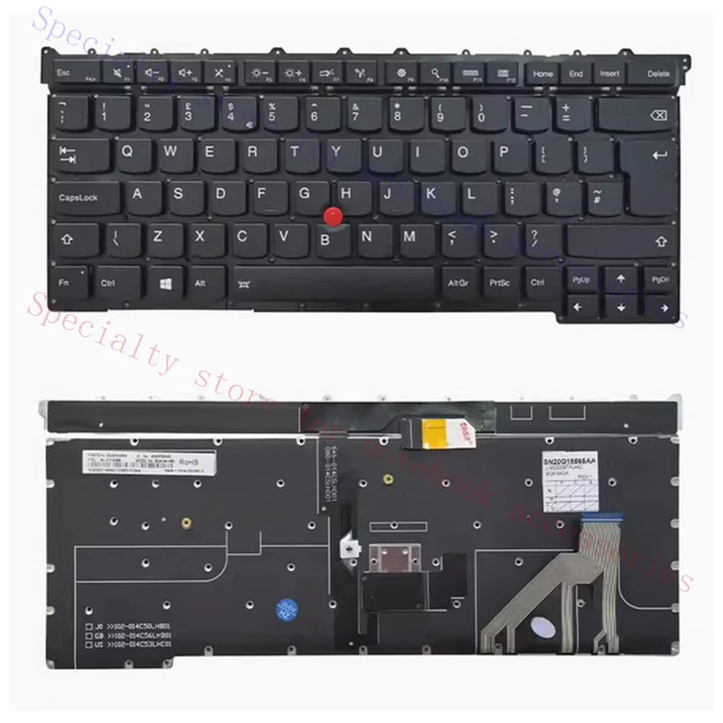 R+ FOR Lenovo ThinkPad X1 Carbon 2015 3rd Generation Laptop Replacement US UK Keyboard