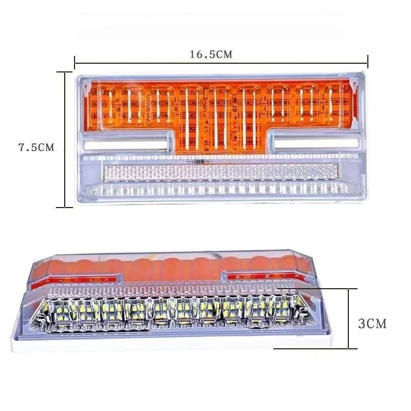 24V LED Truck Side Marker Lights High Brightness Waterproof Shock Resistant for Tractor Semi Truck Long Haul Driving Use