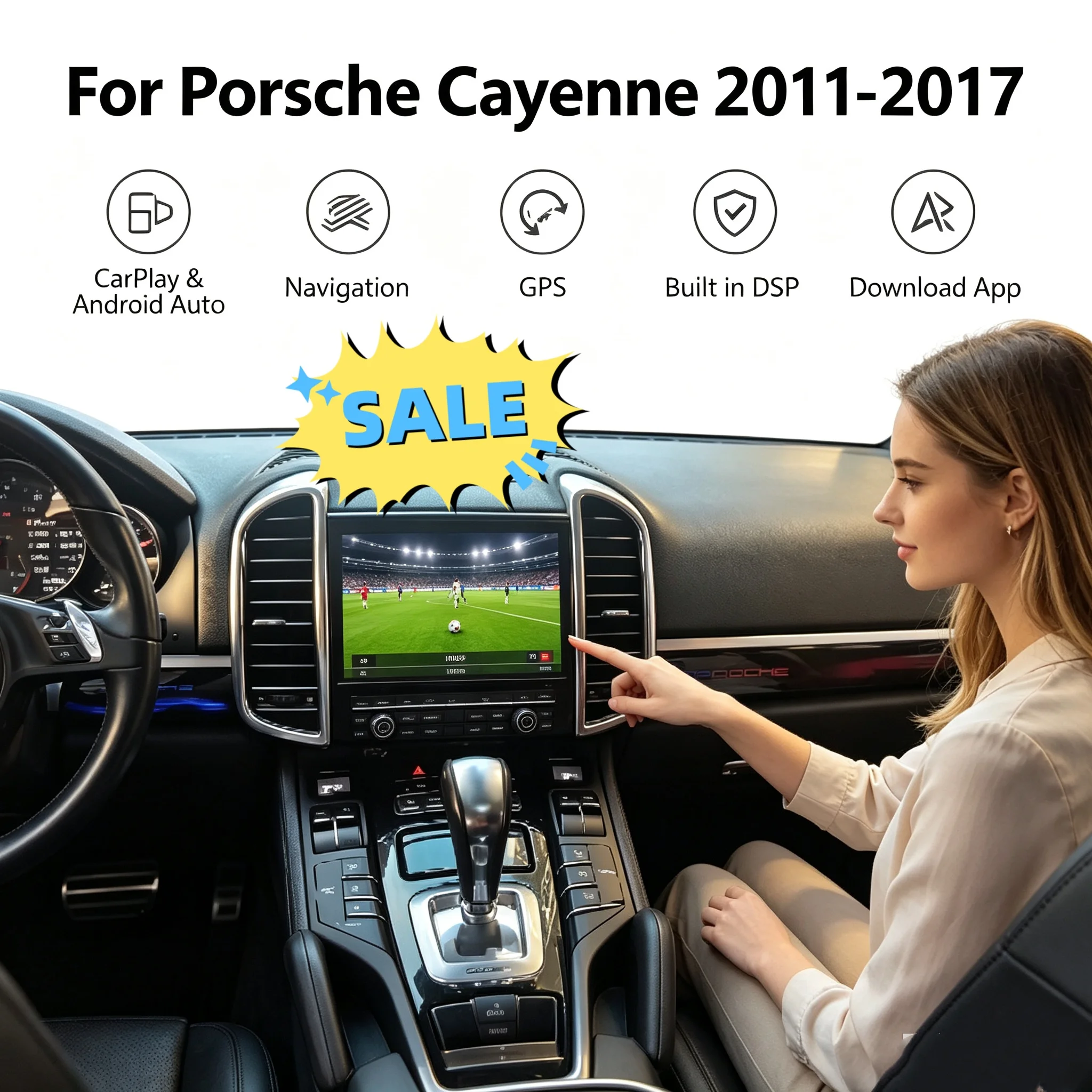 8.4 Inch Android Wireless CarPlay Stereo For Porsche Cayenne 958 2010-2015 Multimedia Video Player GPS Navigation PCM 3.1 / 4.0
