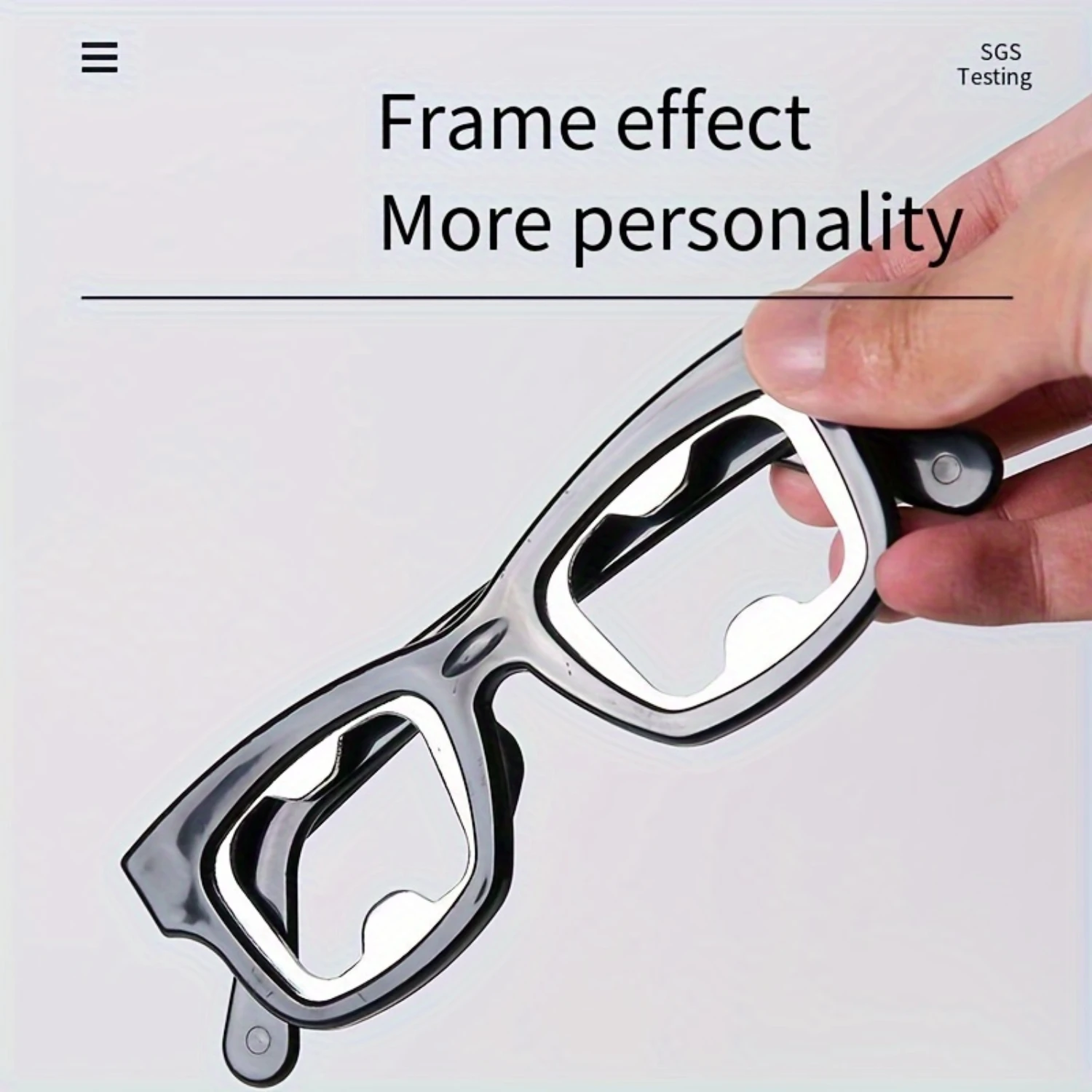 1pc 독특한 안경 모양의 금속 병따개, 참신 안경 프레임 맥주 오프너, 재미있는 만우절 장난 가제트, 특별