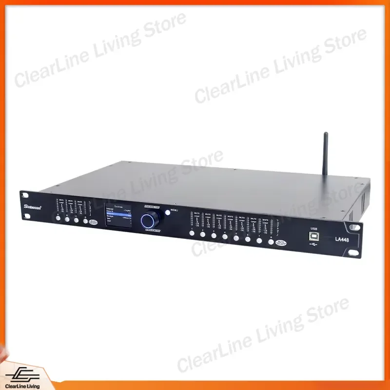 LA448 Professional Digital Signal Processor DSP 4 In 8 Out FIR Filter Car Audio Sound System Equalizer Amplifier Auto
