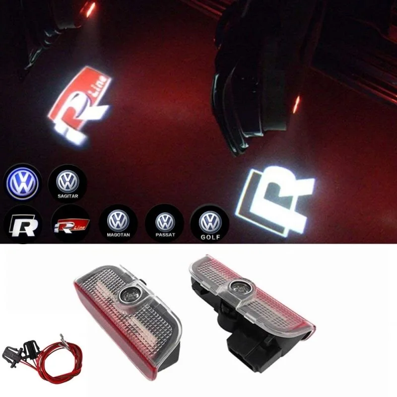 VW Volkswagen LED Car Door Logo Light Projector Lamp for Touareg 7P Golf 5 6 7 Jetta MK5 MK6 MK7 Passat B6 B7 B8 B9 Accessories