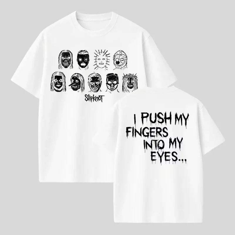 2026 Slipknot Banda Rock Nu Metal Printed T-shirt High Quality Clothes Vintage Clothing Tops Suitable for both men and women