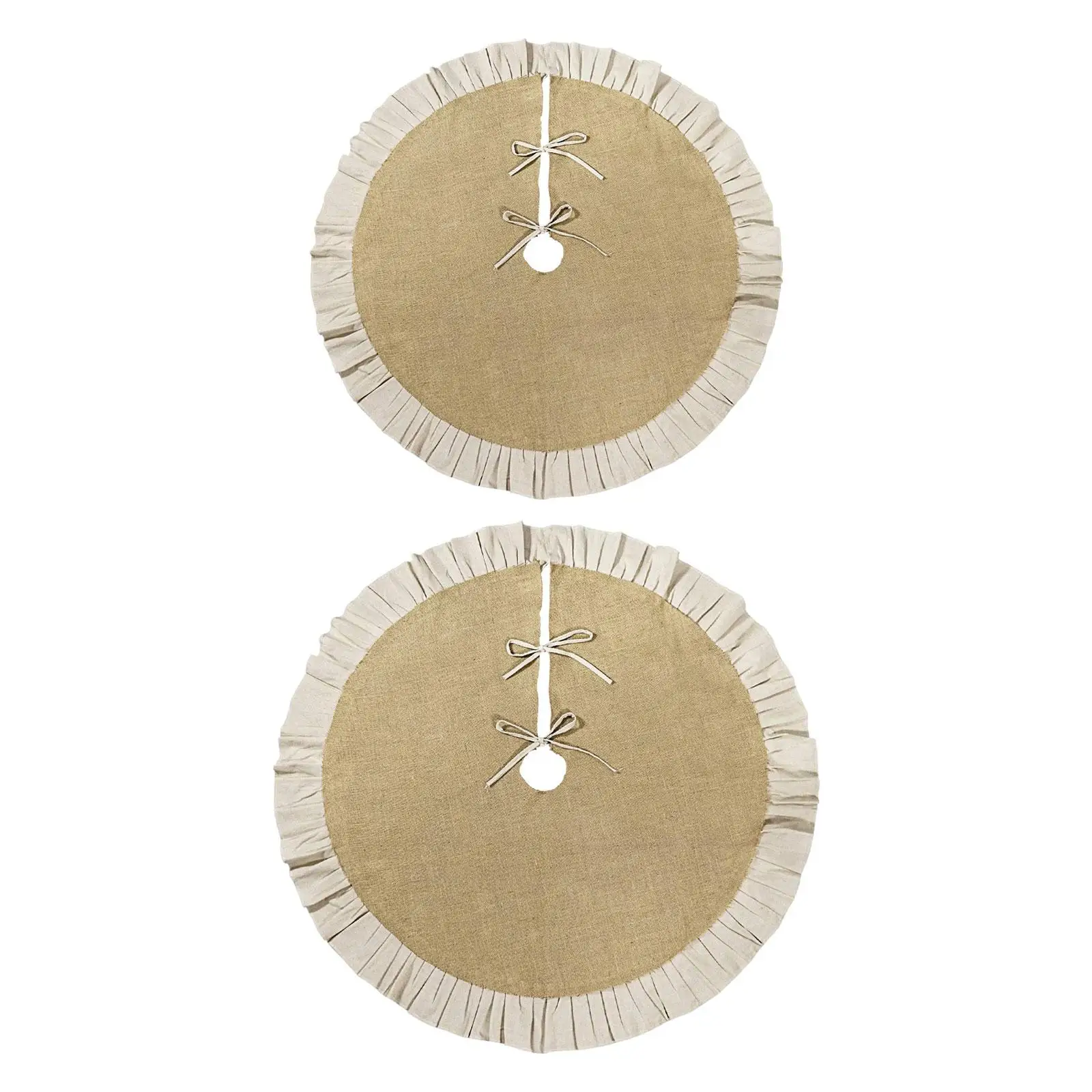 Christmas Tree Skirt Decoration Tree Base Cover Tree Ornament Plain Tree Mat Round for Fall Winter Home Christmas Decorations