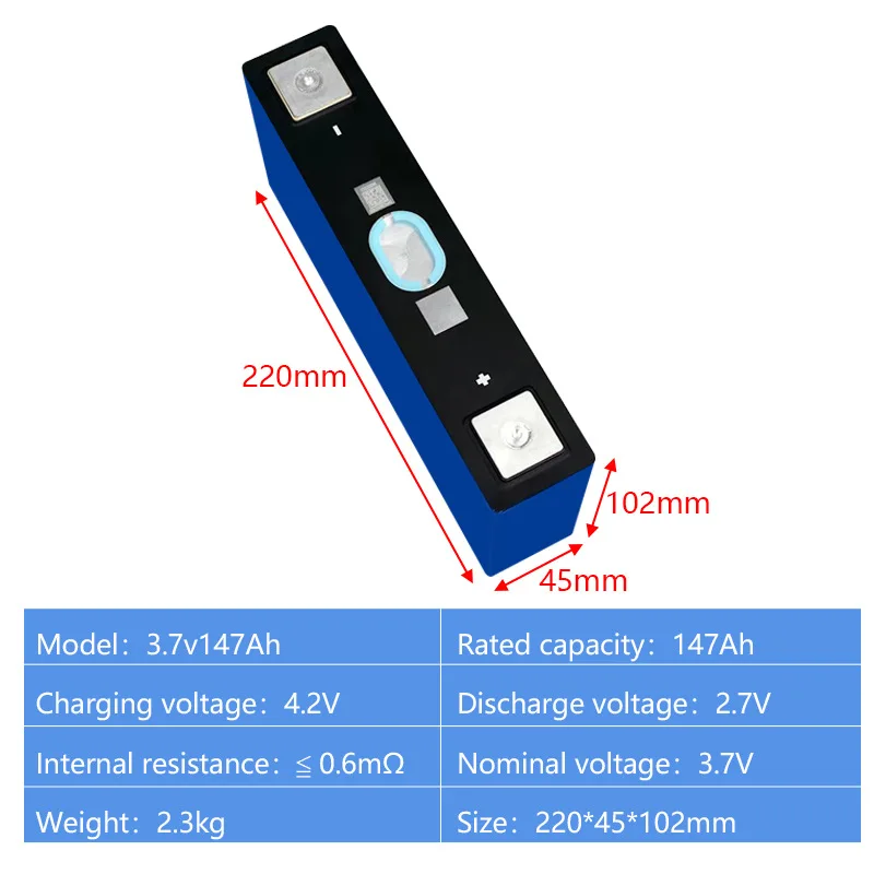 Victpower Grade a Prismatic Lithium Ion Rechargeable NMC Battery 3.7v 147ah 161ah 169ah 218ah 118ah 113ah Model Available