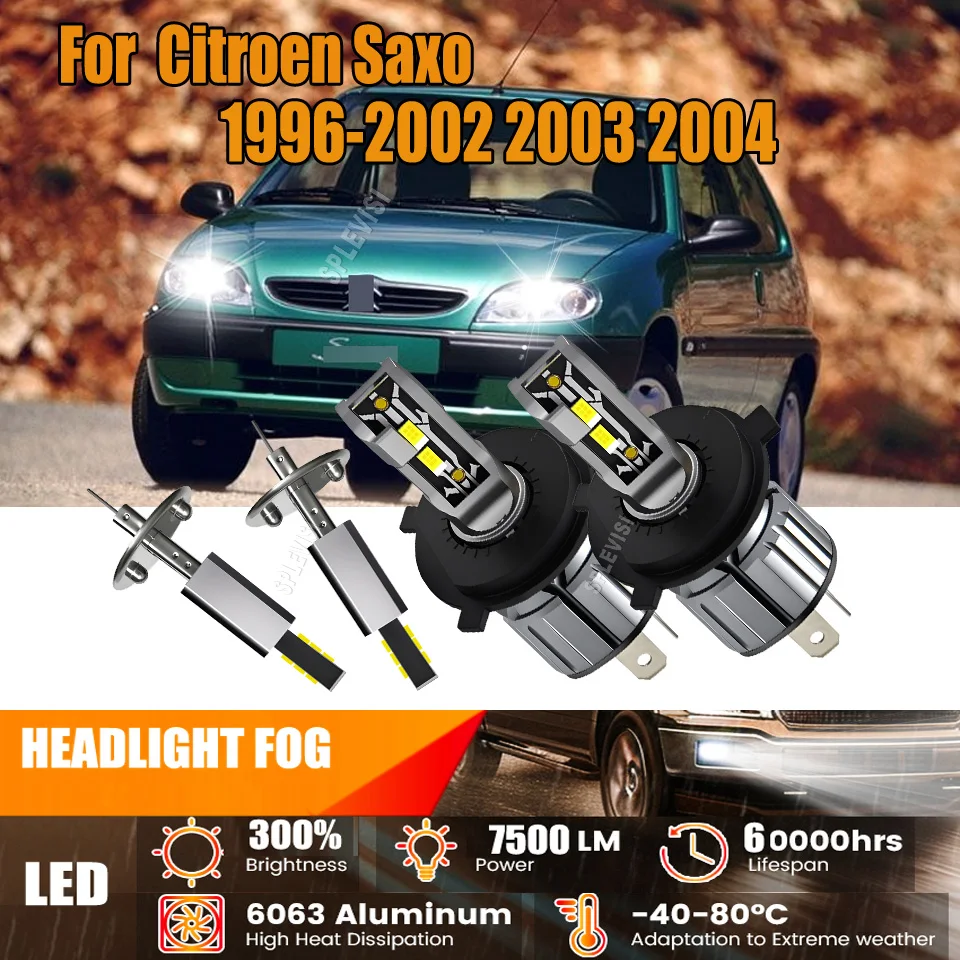 

472 448 LED Headlight 1:1 Original Size Perfect Beam Cutoff 9-16v For Citroen Saxo 1996 1997 1998 1999 2000 2001 2002 2003 2004