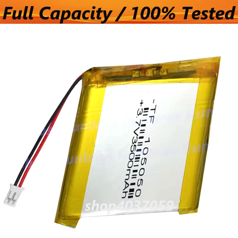 

Новый аккумулятор 3000 мАч 105050 2,0 мм 2-контактный 3,7 В литий-полимерный LiPo для Mp3 Mp4 Mp5 DIY новый сменный аккумулятор