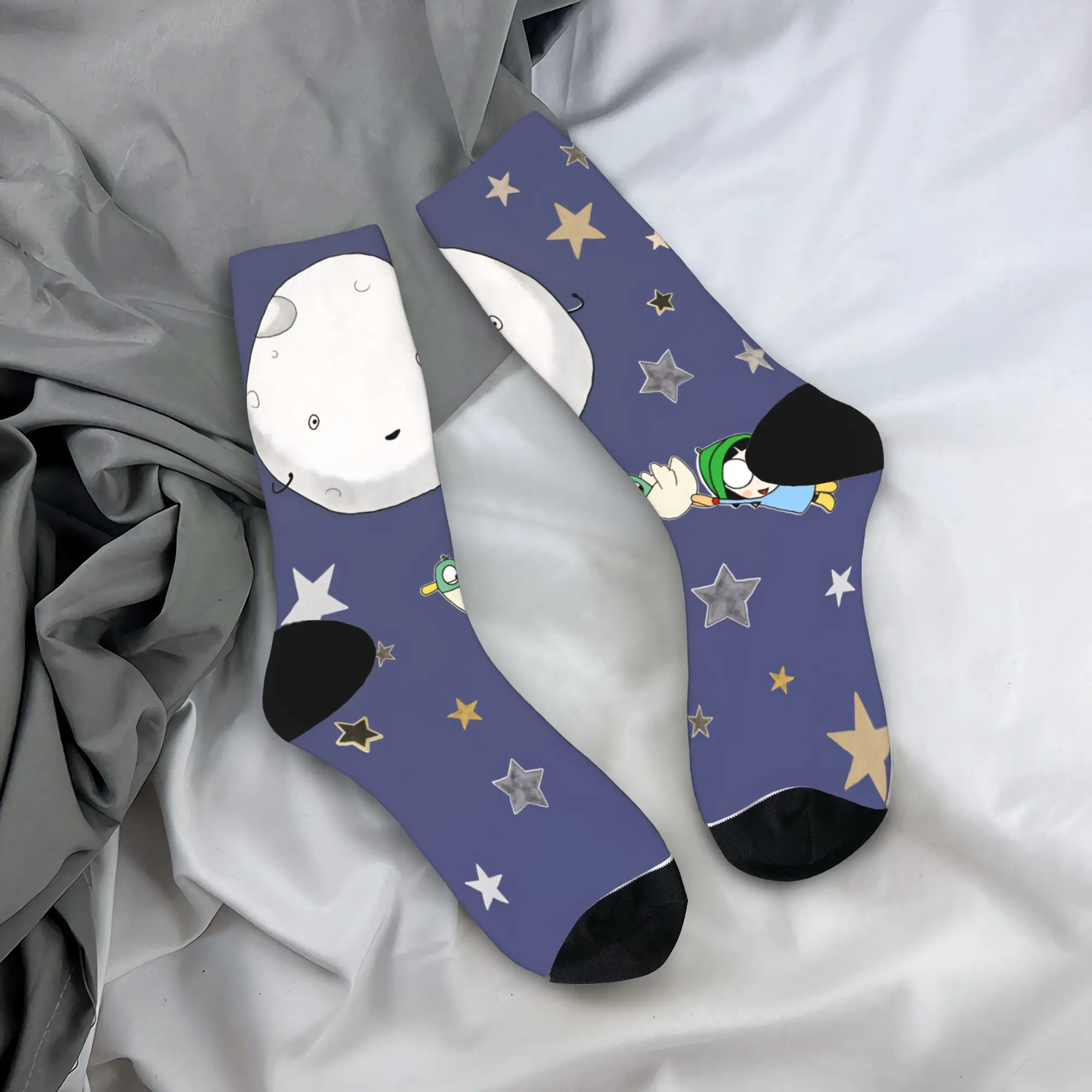 Men's Socks Sarah And Duck  Stockings Winter Leisure Warm Soft Socks Graphic Running Sports Non Slip Socks