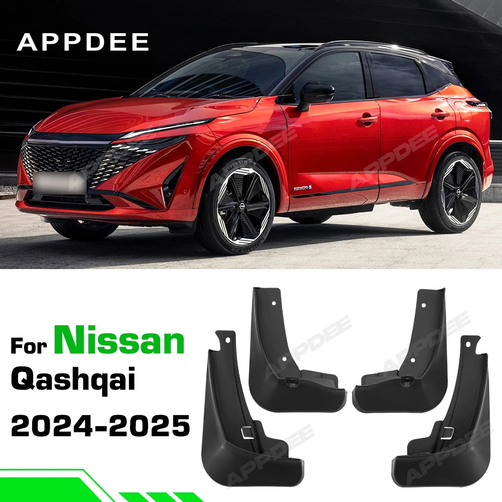 Für Nissan Qashqai 2024-2025 Kotflügel-Schmutzfänger Spritzschutz Schmutzabweiser Auto-Zubehör