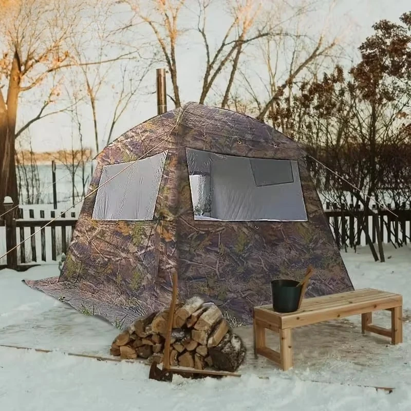 Tent fishing ice outdoor waterproof warm ice fishing waterproof with stove jack warm camping tent