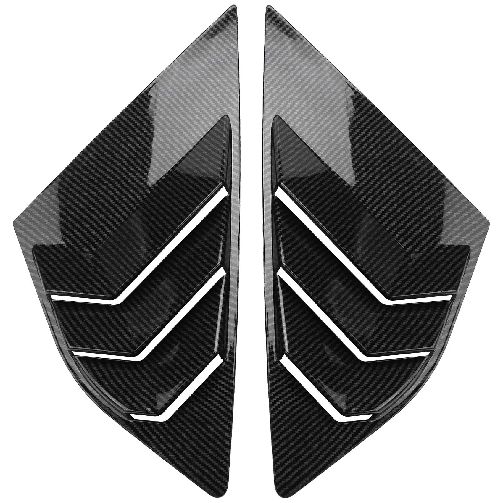 Fit for Ford Focus St Rs Hatchback Carbon Fiber Color Window Side Louvers Vent