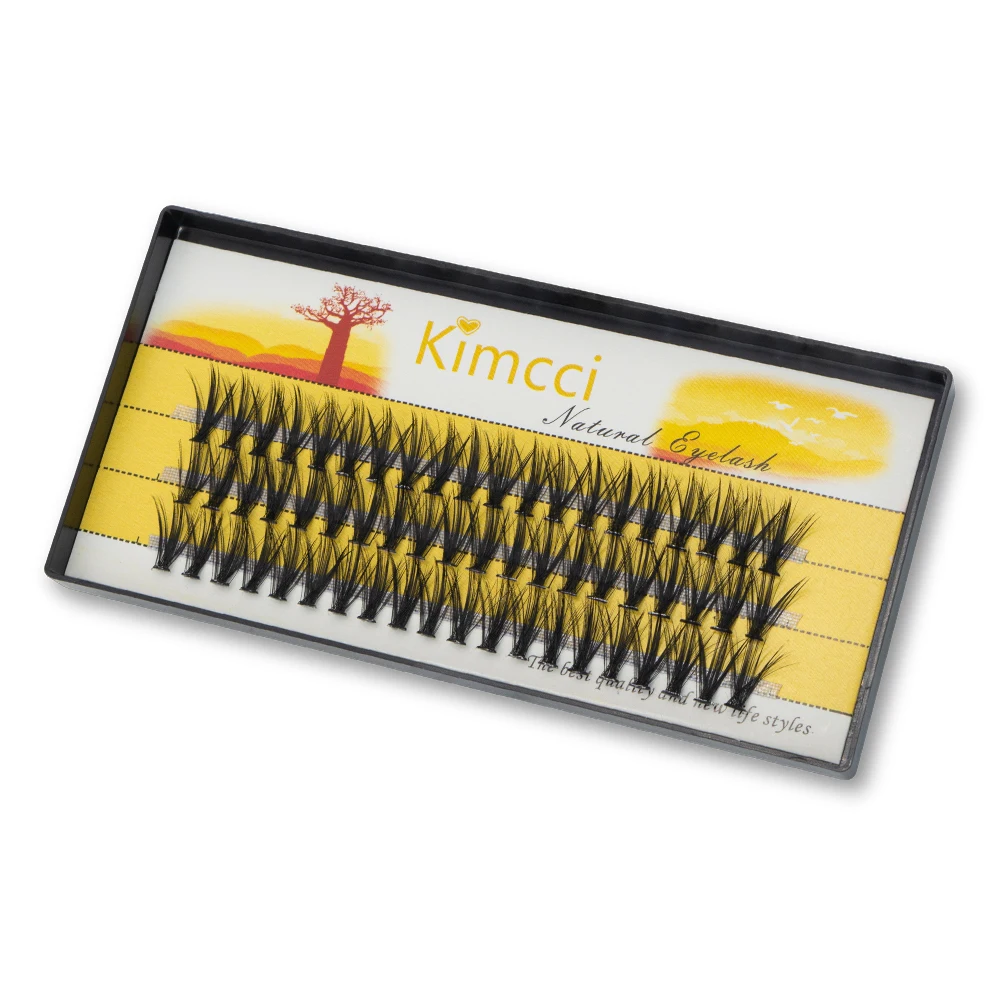 Kimcci 60 Bundles 40D  Natural  Eyelash Extension Volume Faux Mink Eyelashes Individual Cluster Lashes Makeup Cilia SILK