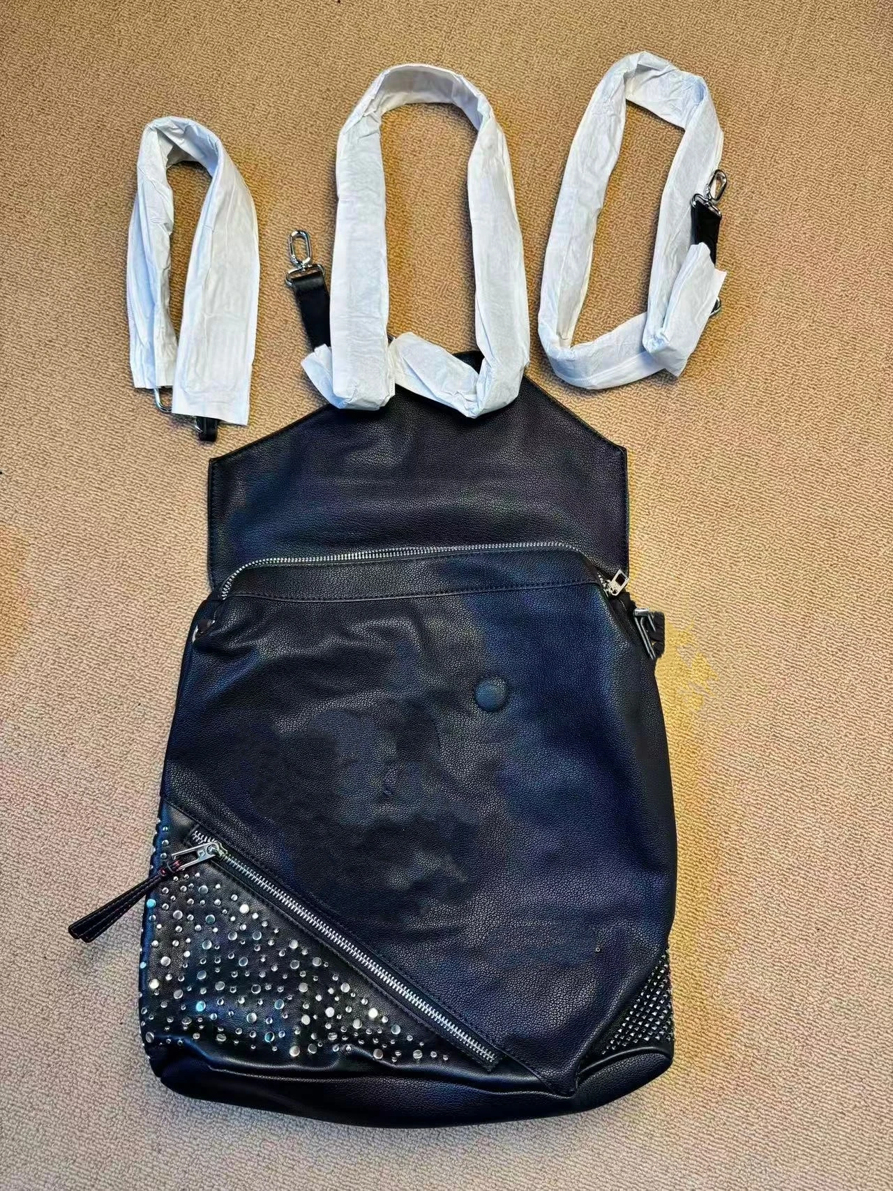 Backpack Women's backpack	designer bag Rivet design backpack multifunctional designer bag collaboration edition